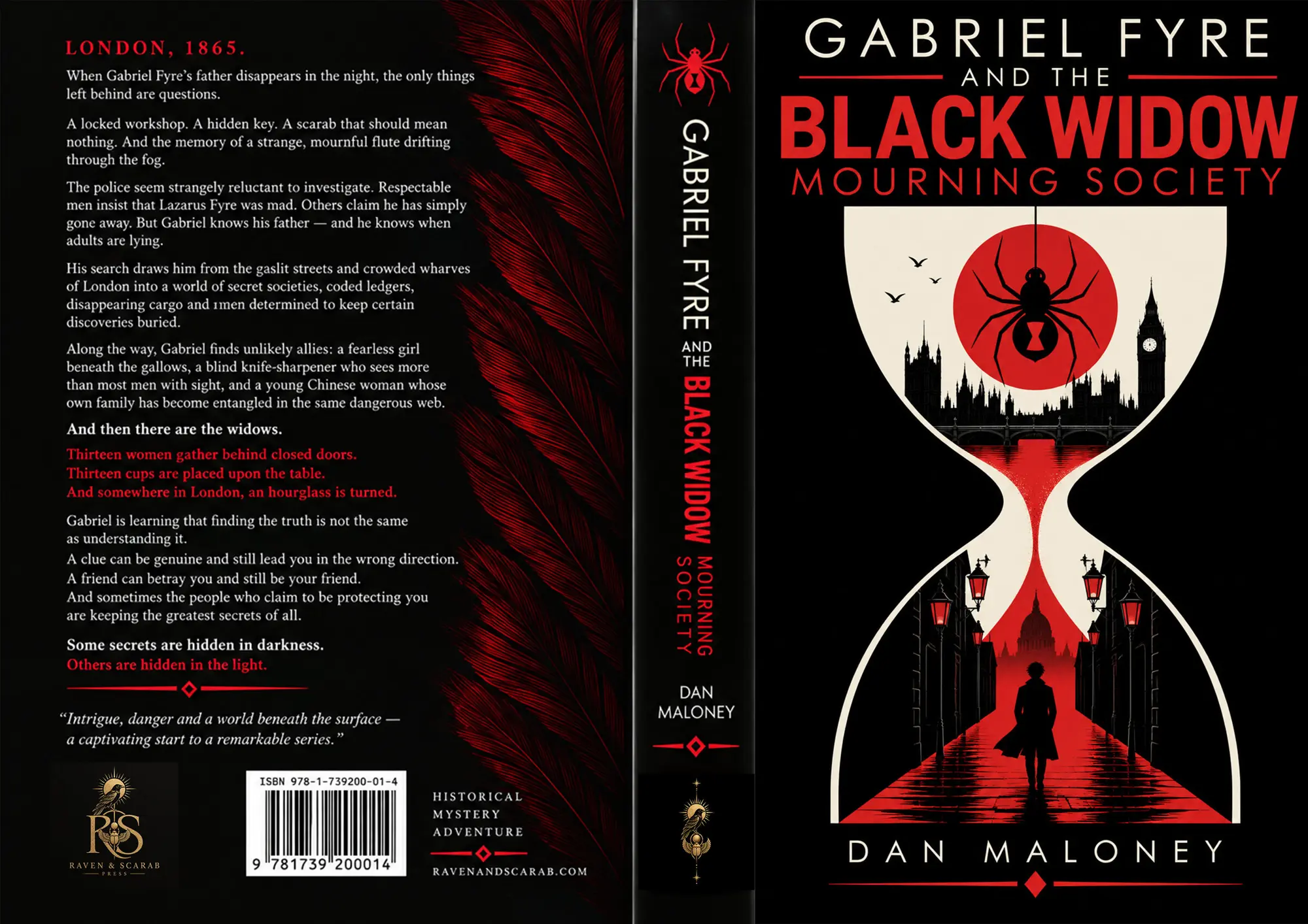 The full wrap-around jacket of Gabriel Fyre and the Black Widow Mourning Society